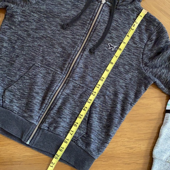 PINK VICTORIA’S SECRET MARLED GRAY HOODIE - Picture 7 of 15